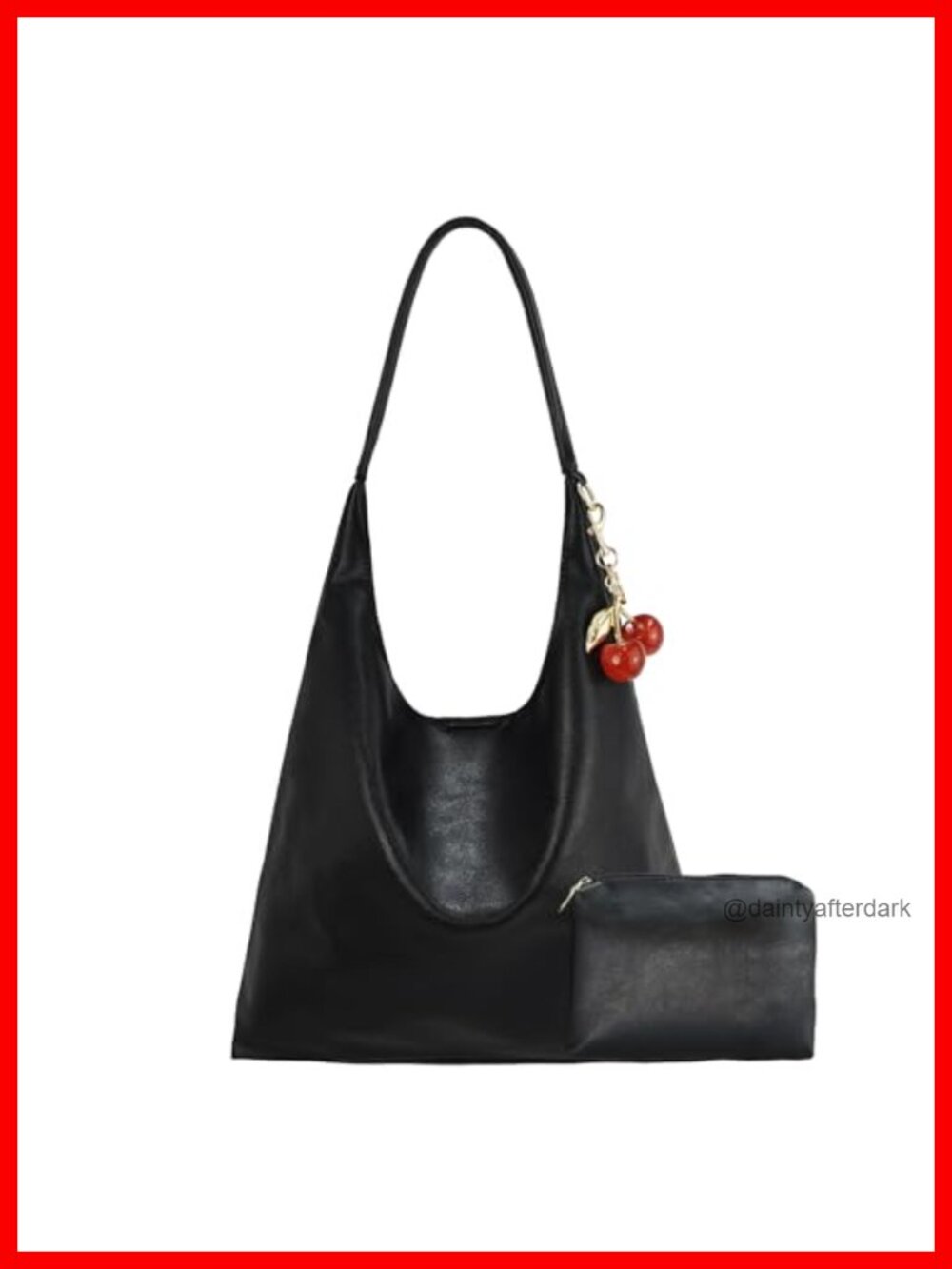 Vegan PU Leather Hobo Shoulder Bag Slouchy Crossbody Tote Purse for Women